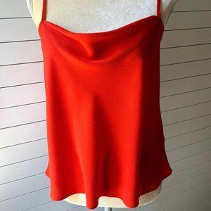 Top Shop Cowl Neck Reddish Orange Cami Sz 6